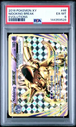2016 POKEMON XY EVOLUTIONS #46 NIDOKING BREAK PSA 6 - Image 1