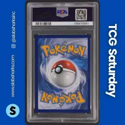 2019 POKEMON SUN & MOON TEAM UP #185/181 AMPHAROS RAINBOW SECRET RARE PSA 8 - Image 2