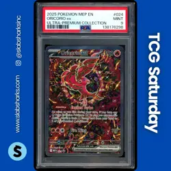 2025 POKEMON MEP BLACK STAR PROMO MEGA CHARIZARD UPC #024 ORICORIO EX PSA 9 - Image 1