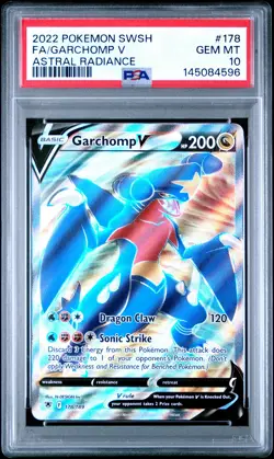 2022 POKEMON SWORD & SHIELD ASTRAL RADIANCE #178 FULL ART/GARCHOMP V PSA 10 - Image 1