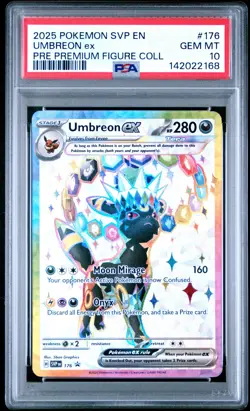 2025 POKEMON SVP PROMO PREMIUM FIGURE COLLECTION #176 UMBREON EX PSA 10 - Image 1
