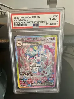 2025 Pokemon Prismatic Evolutions Sylveon EX Secret Illustration Rare - PSA 10 - Image 1