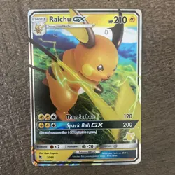 Pokemon Raichu GX 20/68 Hidden Fates Full Art NM Free Shipping - Image 1