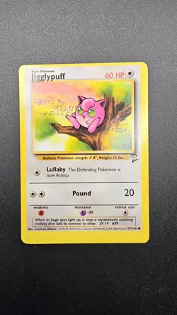 Pokemon TCG - Jigglypuff - 77/130 - Common - Base Set 2 MISCUT ERROR - Image 1
