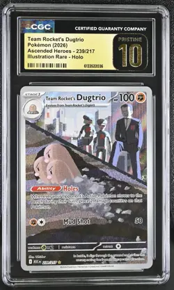 Pokemon Team Rocket's Dugtrio 239/217 Ascended Heroes - CGC 10 PRISTINE - Image 1
