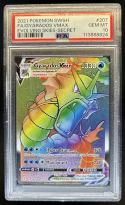 2021 Pokemon SWSH Evolving Skies Gyarados VMAX #207/203 PSA 10 - Image 1