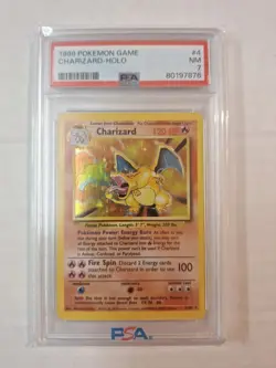 1999 Pokemon Unlimited Charizard Rare Holo #4/102 PSA 7 - Image 1