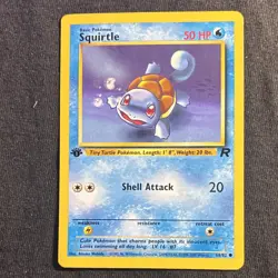 Squirtle 68/82 Team Rocket 1st Edition Common 2000 Wizards Pokemon TCG - Image 1