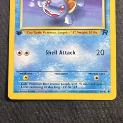 Squirtle 68/82 Team Rocket 1st Edition Common 2000 Wizards Pokemon TCG - Image 3