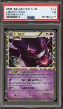 Pokemon Gengar Prime Triumphant Holo Ultra Rare #94 PSA 7 - Image 1