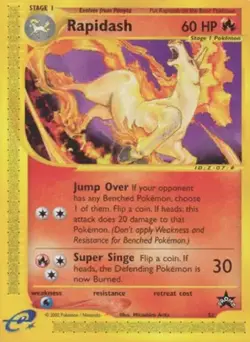 Pokemon Rapidash Wizards Black Star Promo 51 LP - Image 1