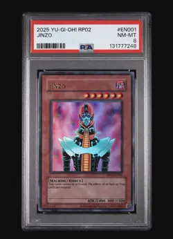 2025 YU-GI-OH! RP02-RETRO PACK 2 #EN001 JINZO PSA 8 - Image 1