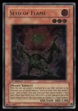 Seed of Flame (UTR) CSOC-EN081 Ultimate Rare 1st Edition Yu-Gi-Oh - Image 1