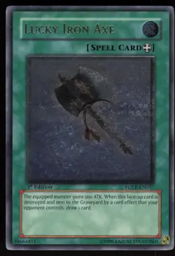 Lucky Iron Axe (UTR) FOTB-EN037 Ultimate Rare 1st Edition Yu-Gi-Oh - Image 1