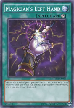 Yugioh! LP Magician's Left Hand - MACR-EN050 - Common - Unlimited Edition Lightl - Image 1