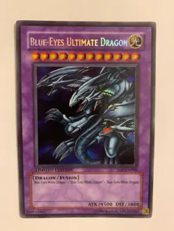 Yugioh Blue Eyes Ultimate Dragon JMP-EN005 Limited Edition Secret Rare Near Mint - Image 1