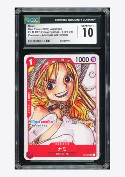 One Piece CGC 10 GEM MINT Nami C Promo 2023 ST01-007 Film Red Finale Japanese - Image 1
