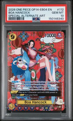 2026 ONE PIECE THE AZURE SEA'S SEVEN SPECIAL ALT ART #112 BOA HANCOCK PSA 10 - Image 1