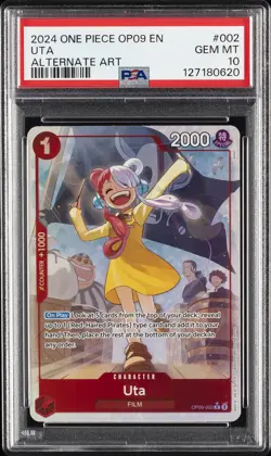 2024 ONE PIECE OP09-EMPERORS IN THE NEW WORLD ALTERNATE ART #002 UTA PSA 10 - Image 1