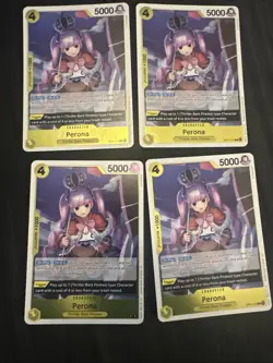 One Piece - Perona Foil OP14-111 Playset (x4) - The Azure Sea's Seven NM - Image 2