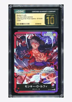 One Piece CGC 10 PRISTINE Monkey D Luffy L 2023 ST10-002 ST10 Japanese - Image 1