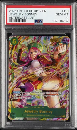 2025 ONE PIECE OP12-LEGACY OF THE MASTER ALTERNATE ART JEWELRY BONNEY PSA 10 - Image 1