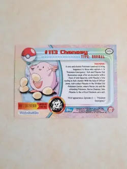 Topps Series Chansey #113 -Holo- Pokemon Card. - Image 3