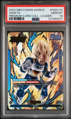 2024 DBS FUSION WORLD PREMIUM CARD COLLECTION #FS02-01 VEGETA PSA 10 - Image 1