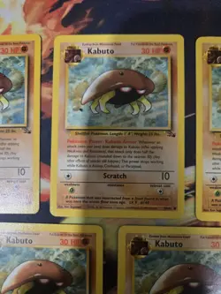 Kabuto Pokemon Card Lot - Fossil Set - Mixed Condition - 5 Cards - 90s - Image 3