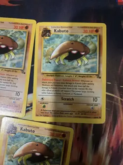 Kabuto Pokemon Card Lot - Fossil Set - Mixed Condition - 5 Cards - 90s - Image 4
