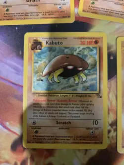 Kabuto Pokemon Card Lot - Fossil Set - Mixed Condition - 5 Cards - 90s - Image 5