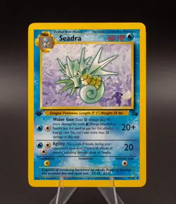 Seadra Pokemon Card 1st Edition Fossil Set 42/62 Uncommon TCG 1999 WOTC - Image 1