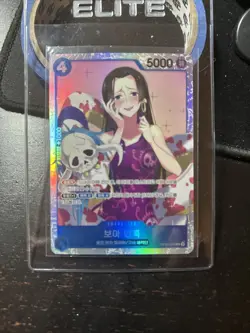 One Piece Card Game KOR Boa Hancock OP01-078 Romance Dawn Super Rare SR NM J - Image 1