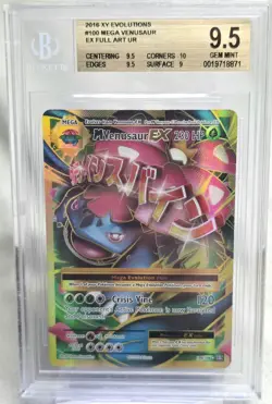 Pokemon TCG Mega Venusaur EX #100 XY Evolutions BGS 9.5 Beckett Graded Card PSA - Image 1
