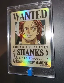 🔥One Piece SHANKS Holofoil Wanted Poster Trading Card OPMF06-TJL-01🔥 - Image 2