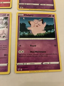 Lot Of 7 Clefairy And Clefable Pokemon Cards - Image 4