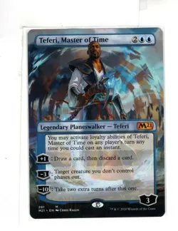 MTG SkeenAB Teferi Master of Time BORDERLESS from M21. NM. - Image 1