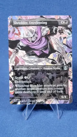 Borderless SHREDDER, UNRELENTING mtg NM-M Teenage Mutant Ninja Turtles Unc - Image 1