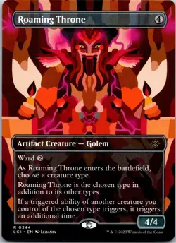 Roaming Throne (Borderless) 344 The Lost Caverns of Ixalan NM MTG - Image 1