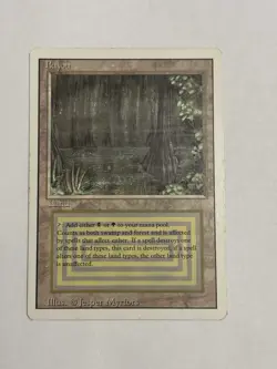 Bayou Revised MTG Magic the Gathering Lightly Played DUAL LAND - Image 1