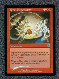 MTG Kyren Negotiations MERCADIAN MASQUES uncommon Foil Unplayed Near Mint - Image 1