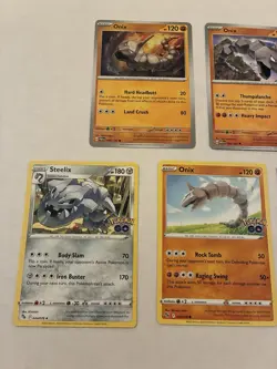 Lot Of 5 Onix and Steelix Pokemon Cards - Image 2