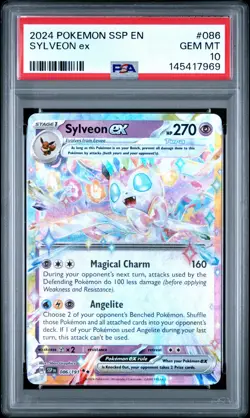 2024 POKEMON SSP EN-SURGING SPARKS #086 SYLVEON EX PSA 10 - Image 1