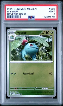 2025 POKEMON MEG EN-MEGA EVOLUTION REVERSE HOLO #002 IVYSAUR PSA 9 - Image 1
