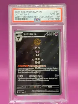 Pokemon TCG Gothitelle SVP 211 White Flare Tech Sticker Collection PSA 10 Gem MT - Image 2