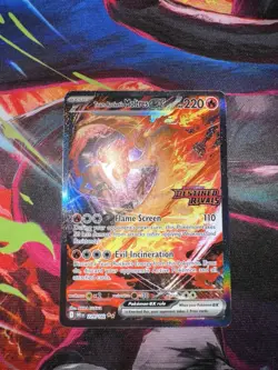 Pokemon TCG Team Rockets Moltres EX Destined Rivals Card 229/182 SIR Stamped - Image 1