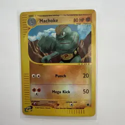 2002 Pokemon Expedition Set Machoke 85/165 Reverse Holo MP WOTC E-reader - Image 1