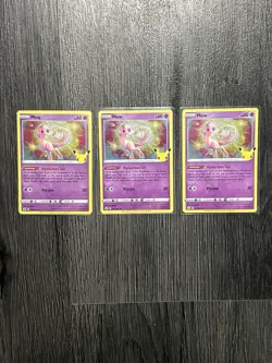 Pokemon Celebrations Mew Holo Rare 011/025 2021 Lot of 3 - Image 1