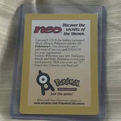 Sealed 2001 Entei Reverse Holo Pokemon Neo Discovery Black Star Movie Promo VTG - Image 1