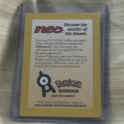 Sealed 2001 Entei Reverse Holo Pokemon Neo Discovery Black Star Movie Promo VTG - Image 2
